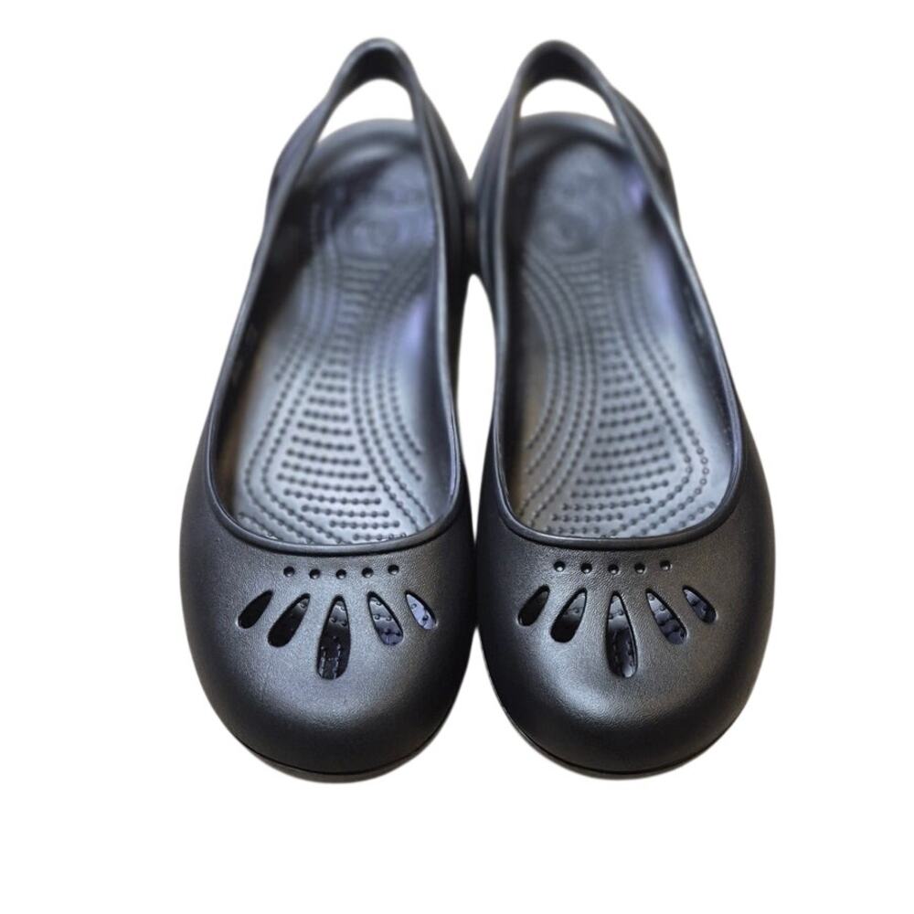 Black Crocs Kadee Slingback Ballet Flats Womens Size W10